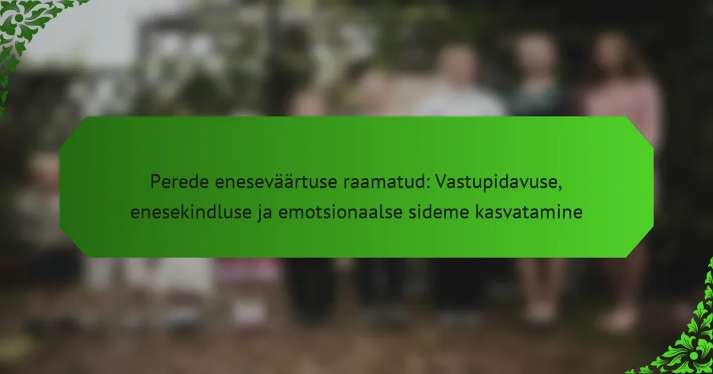 Perede eneseväärtuse raamatud: Vastupidavuse, enesekindluse ja emotsionaalse sideme kasvatamine