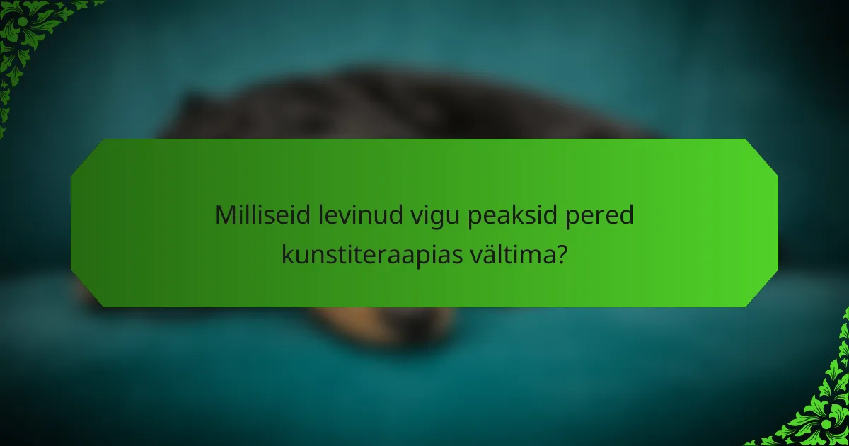 Milliseid levinud vigu peaksid pered kunstiteraapias vältima?